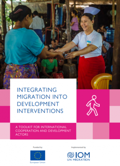 MMICD main toolkit cover: Referral nurses supported by IOM administer primary health care to locals within their villages.